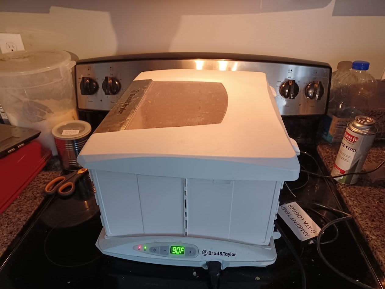 Brod and Taylor folding proofer displaying 90 degrees