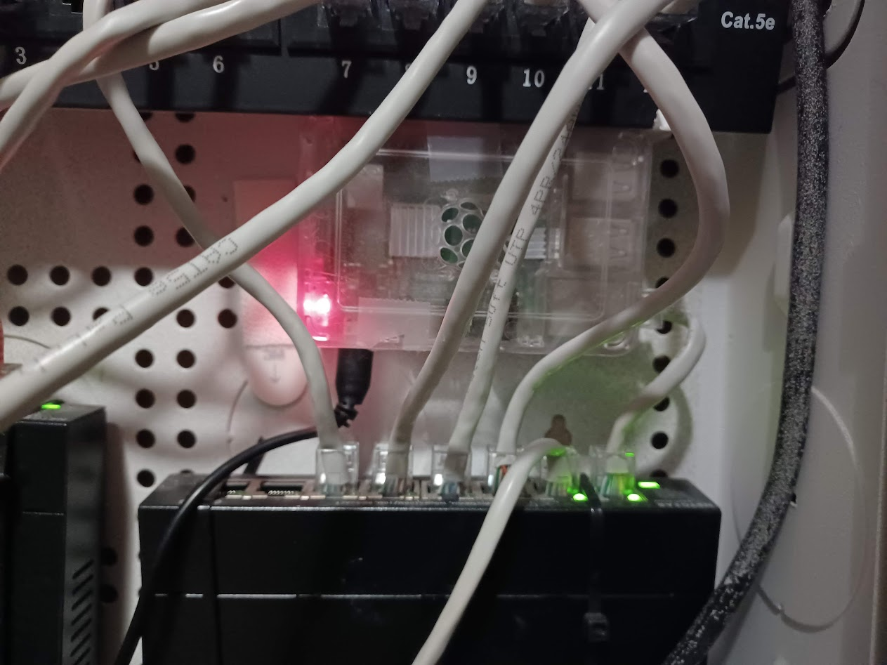 Raspberry Pi connected to home network panel